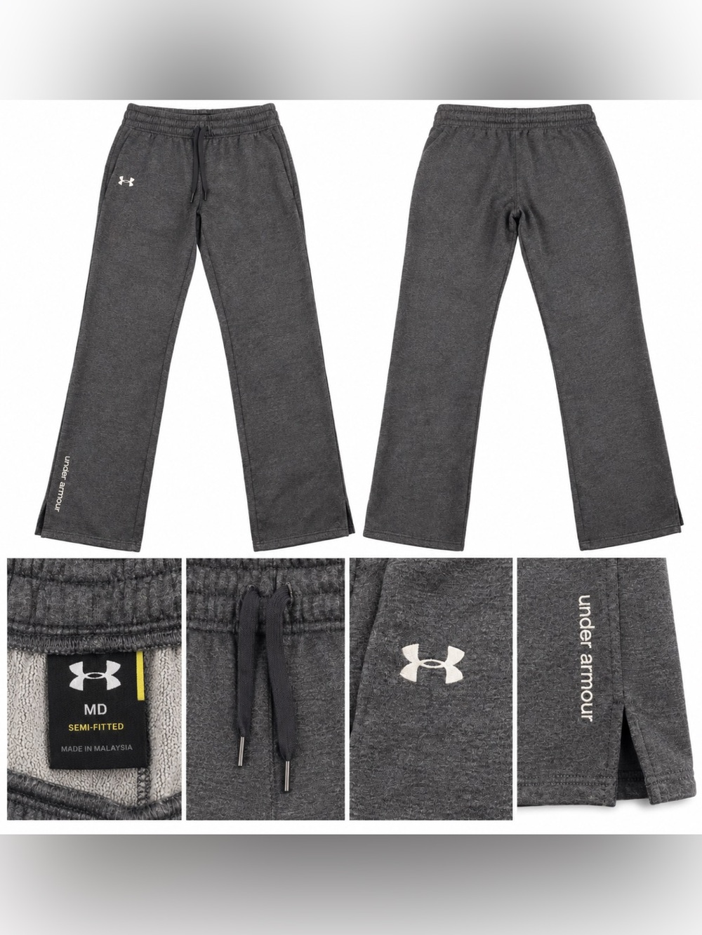 Under Armour Women’s Medium Semi-Fitted Gray Fleece Sweatpants